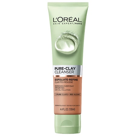 L Oreal Paris Pure Clay Cleanser Exfoliate Refine Walgreens