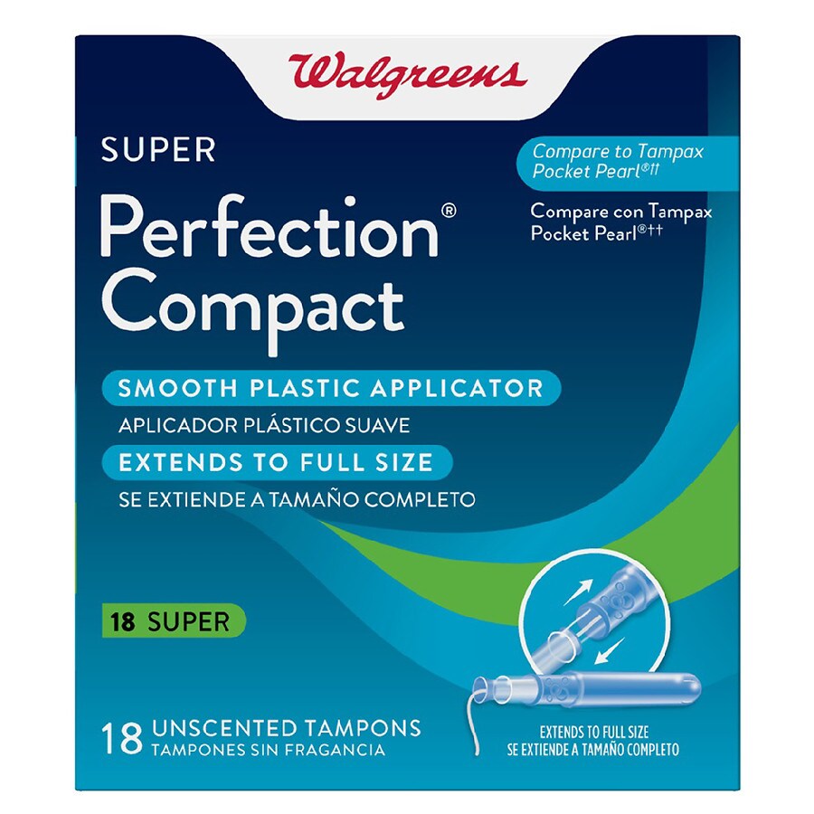  Walgreens Perfection Compact Applicator Tampons Super Unscented 