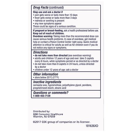 Panadol Extra Strength 500mg
