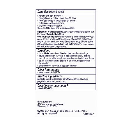 Panadol Extra Strength 500mg