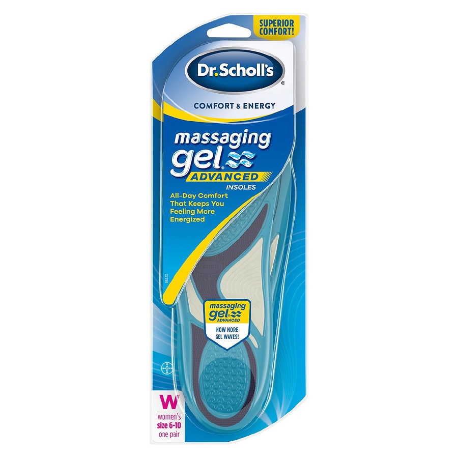  Dr. Scholl's Comfort & Energy Massaging Gel Insoles For Women 6-10 