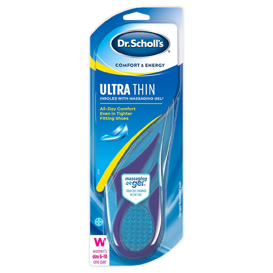  Dr. Scholl's Comfort & Energy Ultra Thin Insoles For Women 6-10 