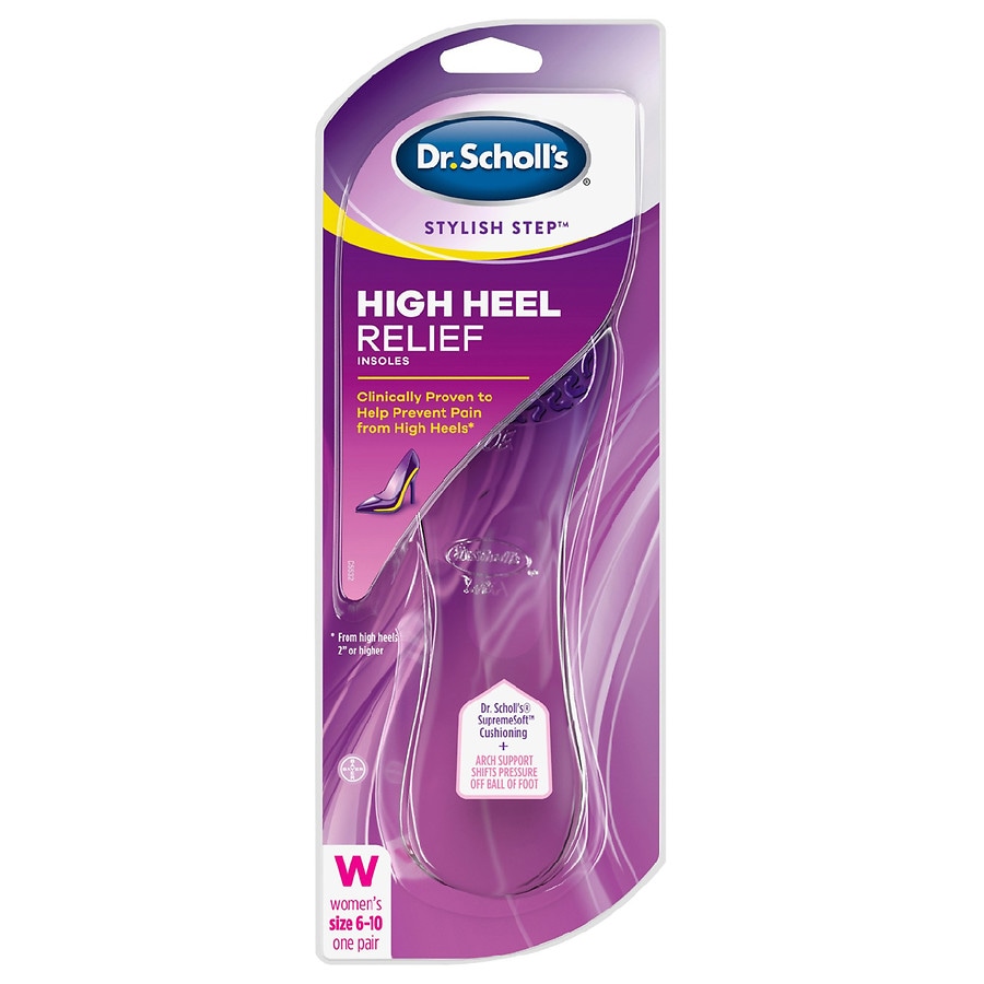  Dr. Scholl's Stylish Step High Heel Relief Insoles 6-10 