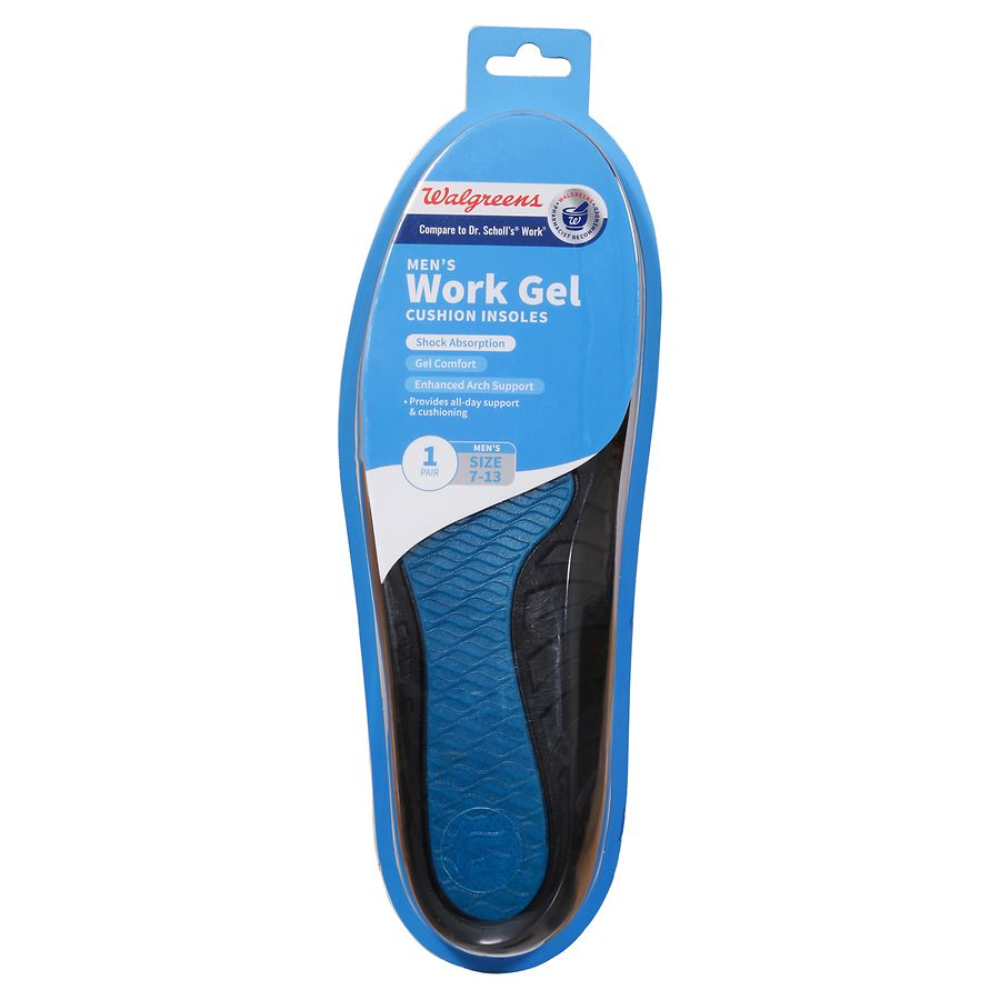 Walgreens Work Gel Insoles For Men 