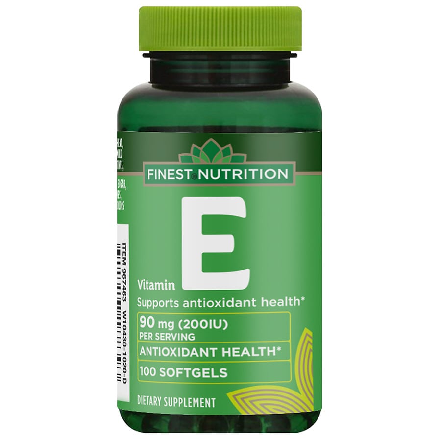 Finest Nutrition Vitamin E 200 IU Dietary Supplement Softgels