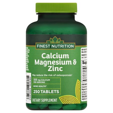 Finest Nutrition Calcium Magnesium Zinc Tablets - 250 ea