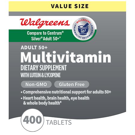 Walgreens Multivitamin Adult 50+ - 400.0 ea Walgreens Multivitamin Adult 50+ - 400.0 ea