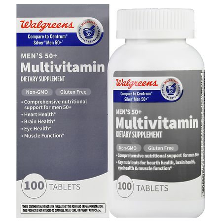 Walgreens Multivitamin Men 50 Plus - 100.0 ea Walgreens Multivitamin Men 50 Plus - 100.0 ea