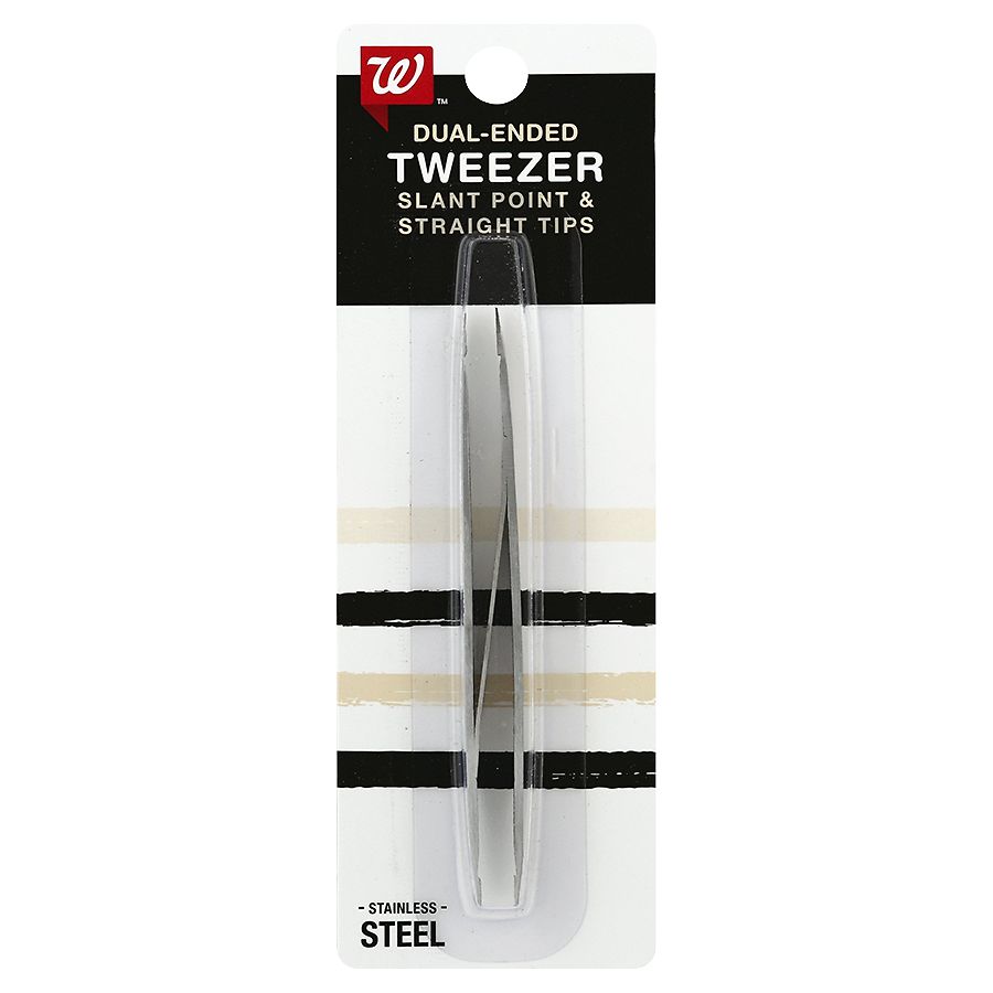Set of 2 TRIM Beauty Care Stainless Steel Textured Grip Slant Tip Tweezers for sale online