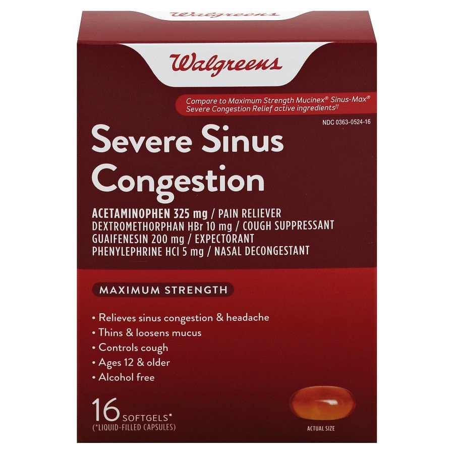 Walgreens Sinus Relief DM MultiSymptom Softgels Walgreens