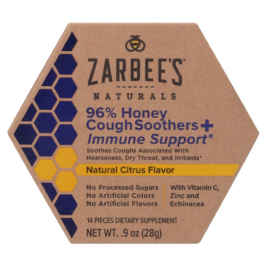 Photo 1 of 96% Honey Cough Soothers + Immune Support Natural Citrus Flavor
 2 pack exp 11/2022