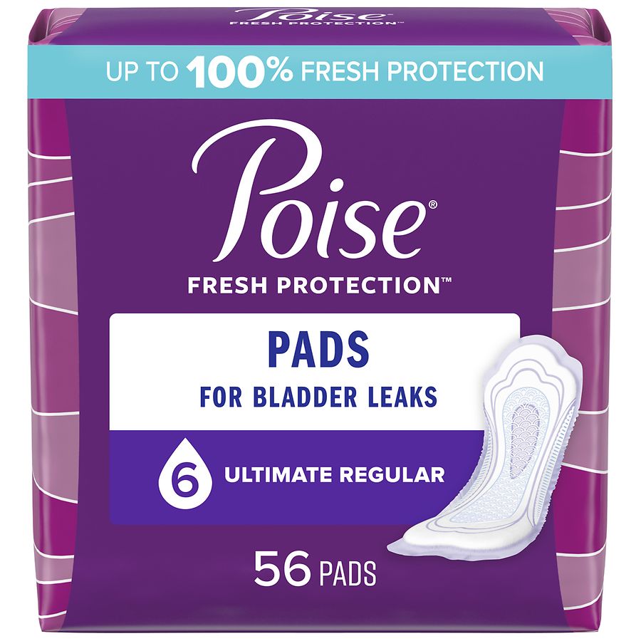 Poise Incontinence Pads, Ultimate Absorbency, Regular Length Regular Length