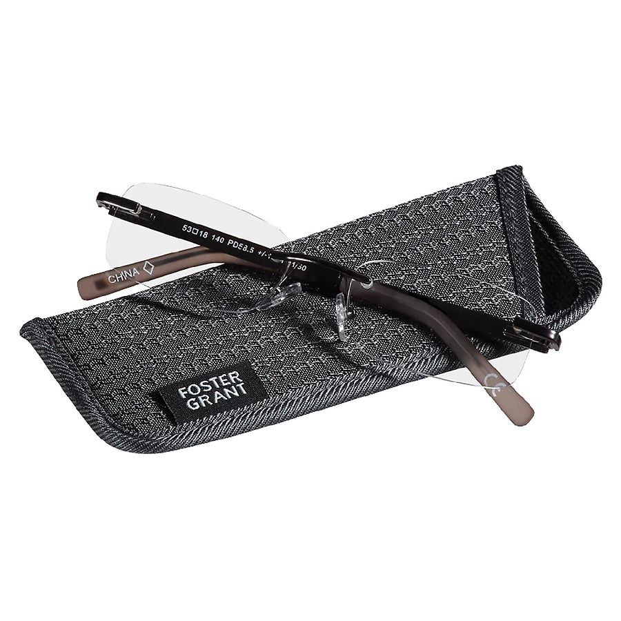 Foster Grant Blake Reading Glasses +2.00 Gun