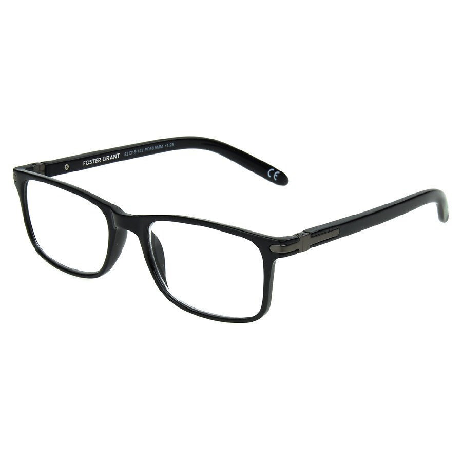 Foster Grant Cole Reading Glasses +1.75 Black