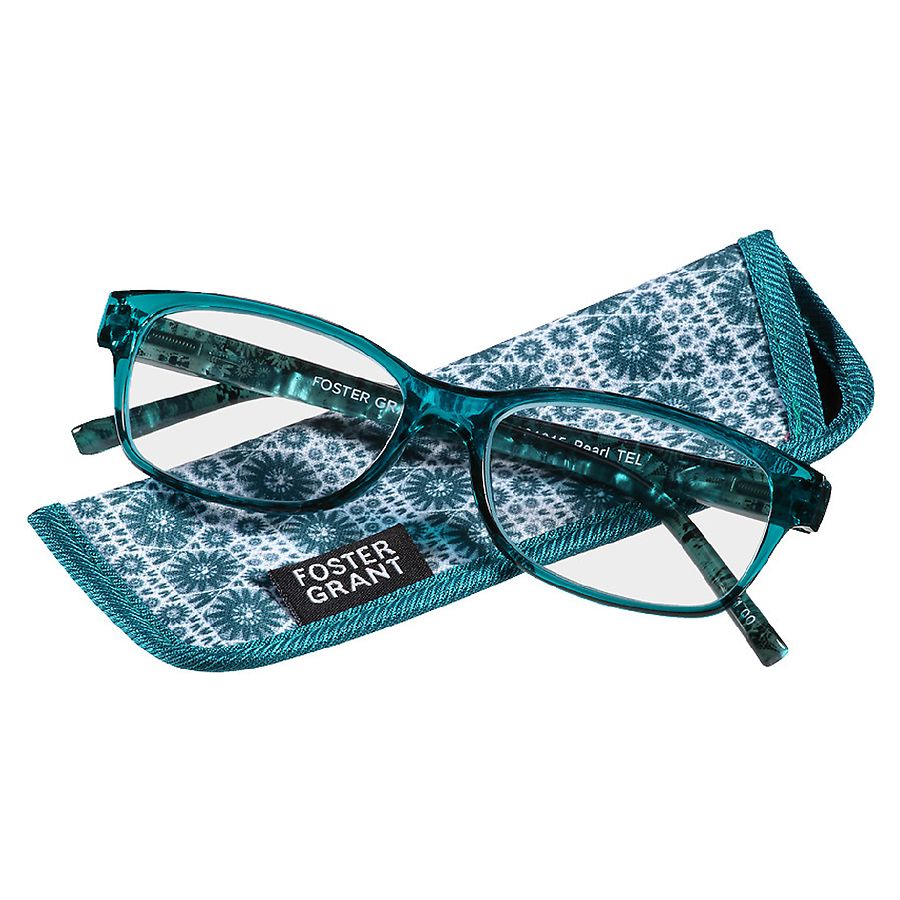 Foster Grant Pearla Reading Glasses +1.75 Teal