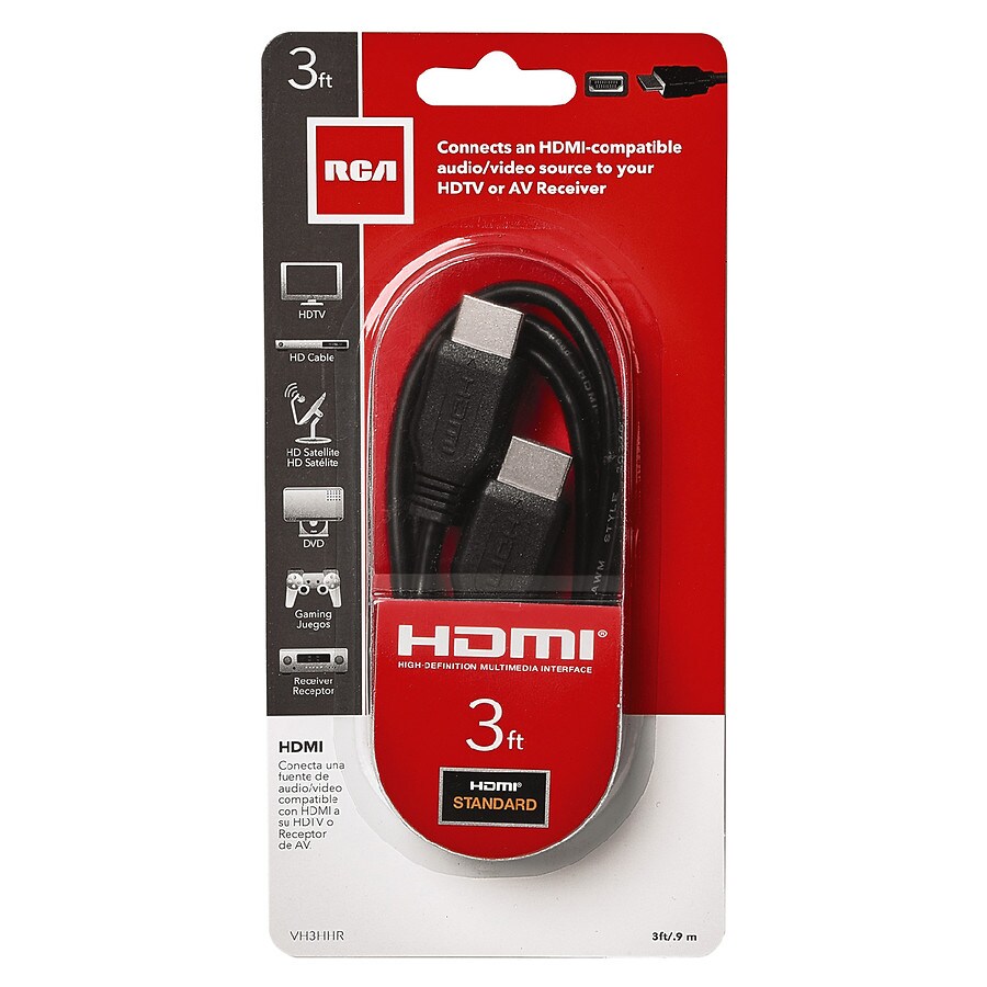  RCA Standard HDMI Cable 3 ft 