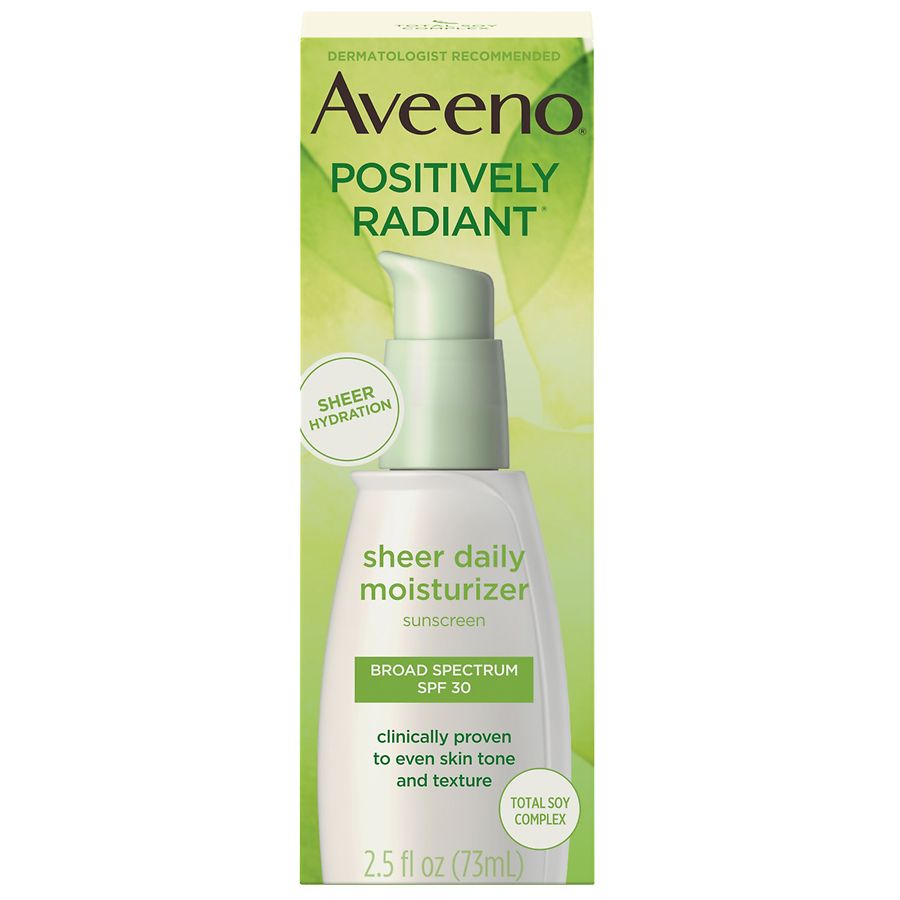 aveeno positively radiant sheer moisturizer