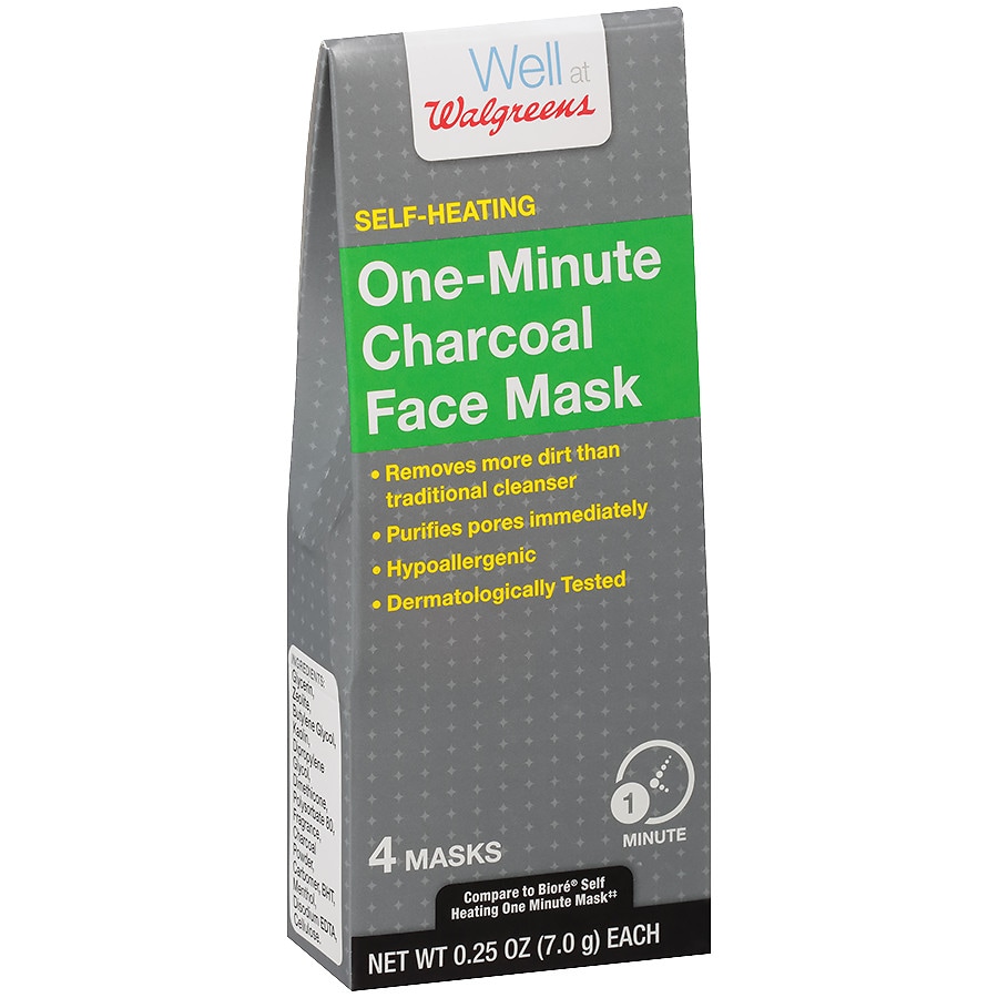 Download Walgreens Self Heating One Minute Charcoal Face Mask Walgreens PSD Mockup Templates