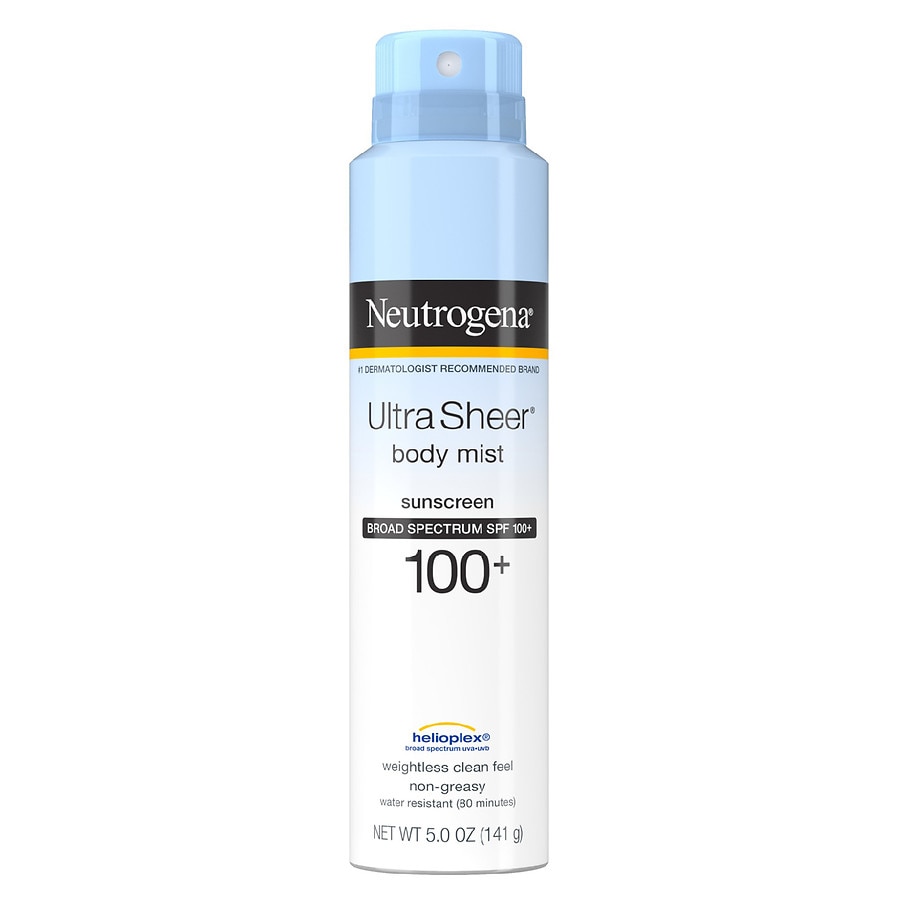  Neutrogena Ultra Sheer Lightweight Sunscreen Spray, SPF 100+ 