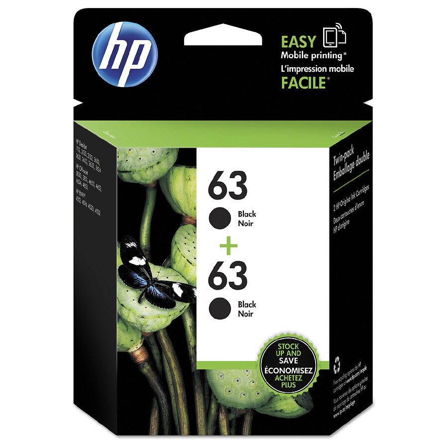  Hewlett Packard Original Ink Cartridge 63 Black 