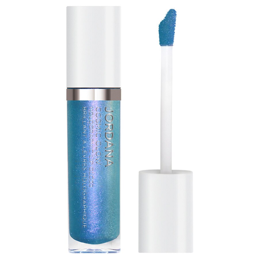 Jordana Cosmic Glow Holographic Lip Gloss, Galactic Blue