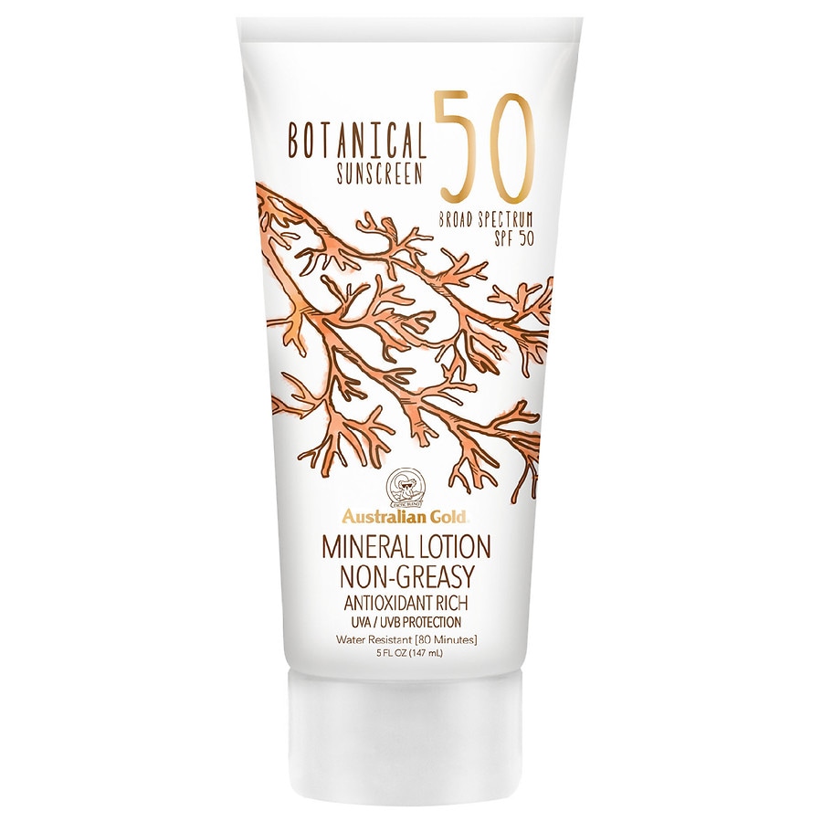  Australian Gold Botanical SPF 50 Mineral Sunscreen Lotion 