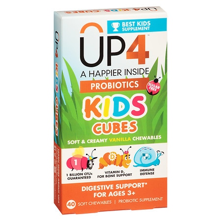 UPC 725334014379 product image for UP4 Kids Cubes Probiotics Supplement Chewables Vanilla - 40.0 ea | upcitemdb.com