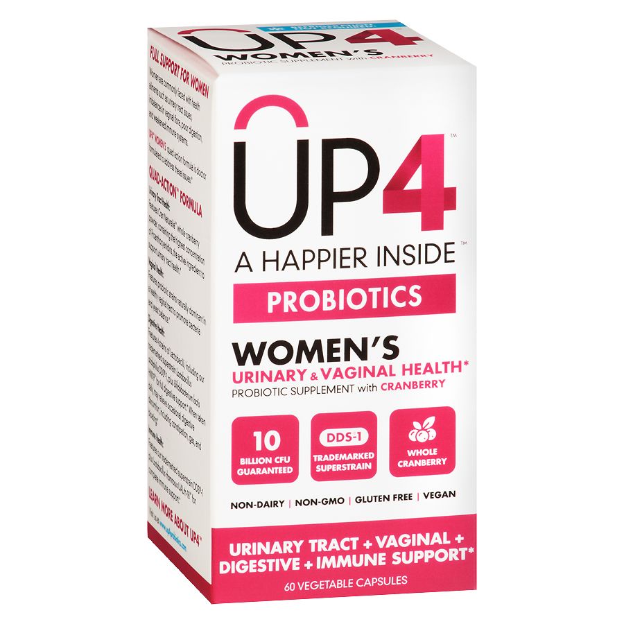 UP4 Women's Probiotics Urinary & Vaginal Health Vegetable Caps...