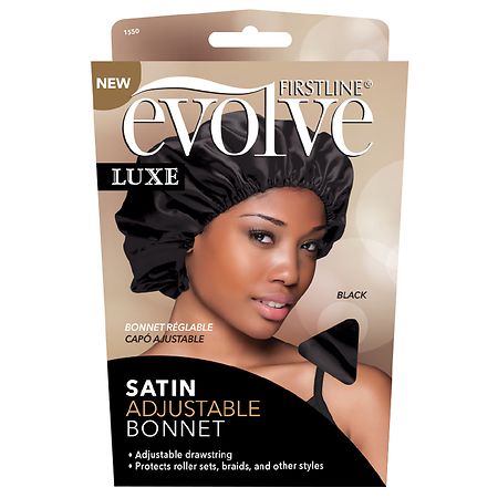 Evolve Luxe Satin Adjustable Bonnet Black