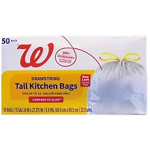13 Gallon 40 Count Ultra Strong Tall Kitchen Trash Bags Blackout Unscented 