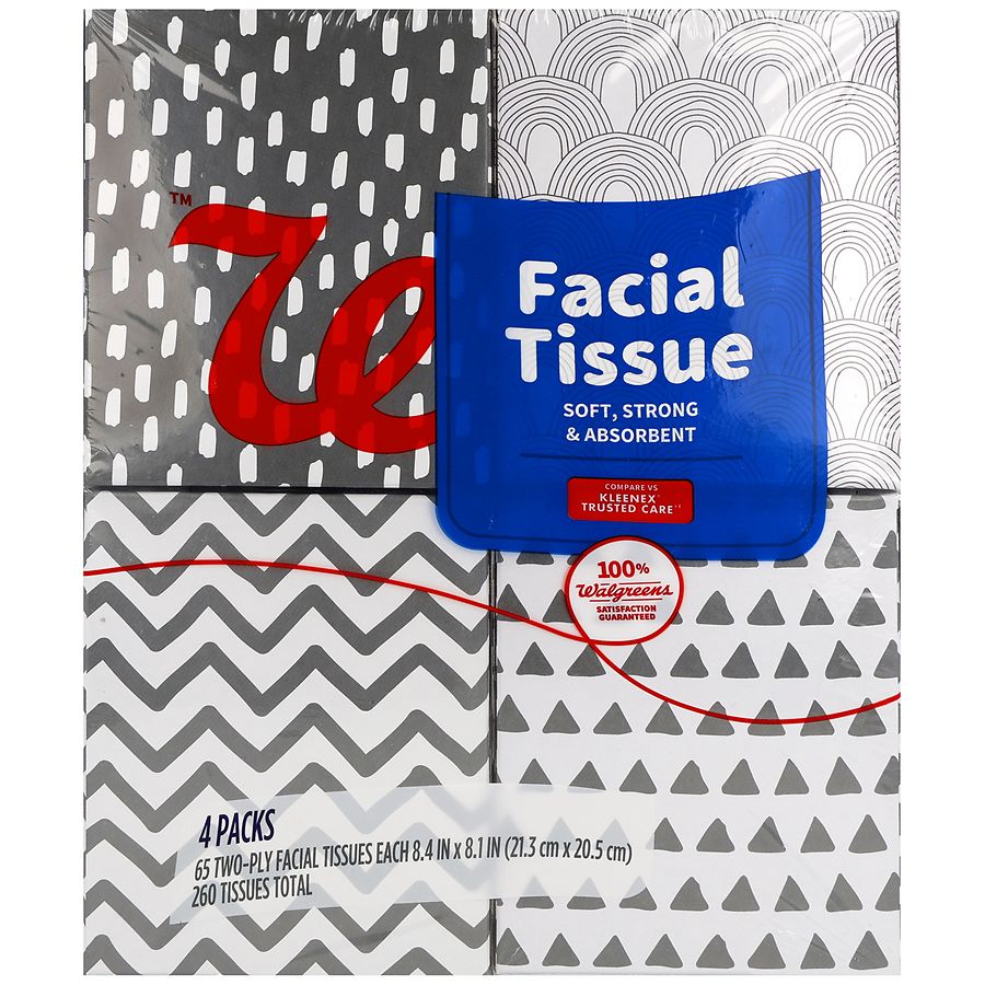 Complete Home Facial Tissue 65 sheets x 4 ct | Walgreens