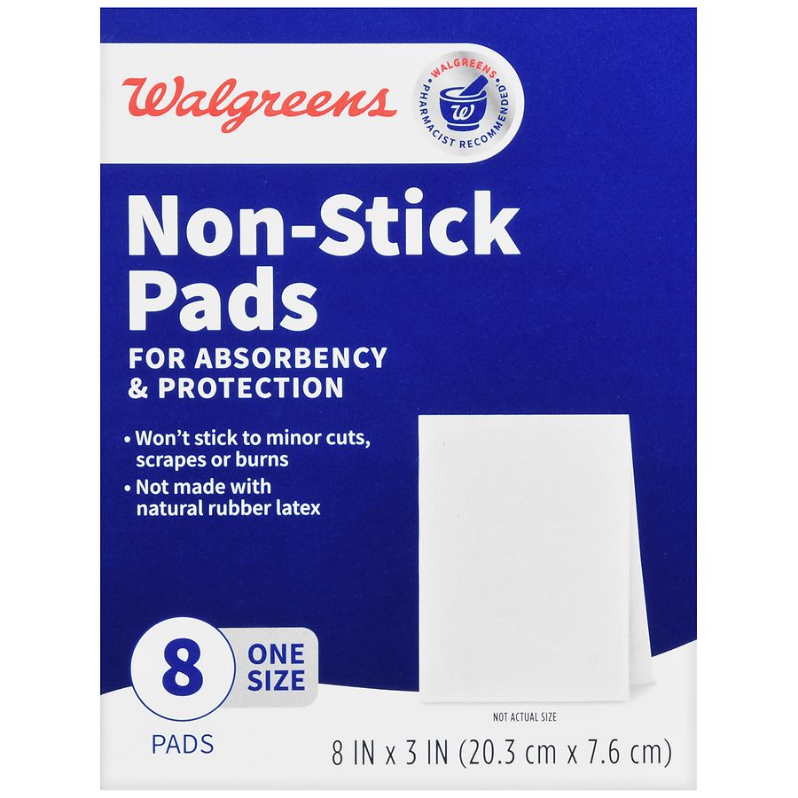 Walgreens Non Stick Pads 8 Inch X 3 Inch Walgreens
