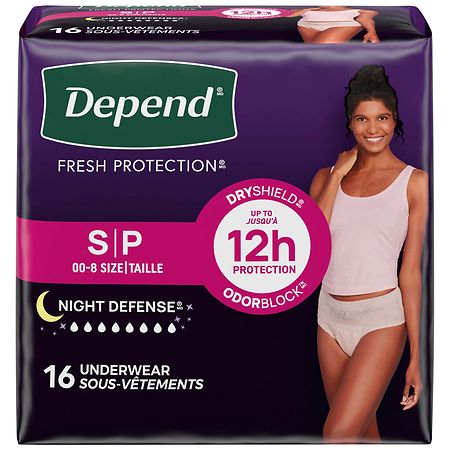 Depend Women's Night Defense Incontinence Underwear S - 16ct