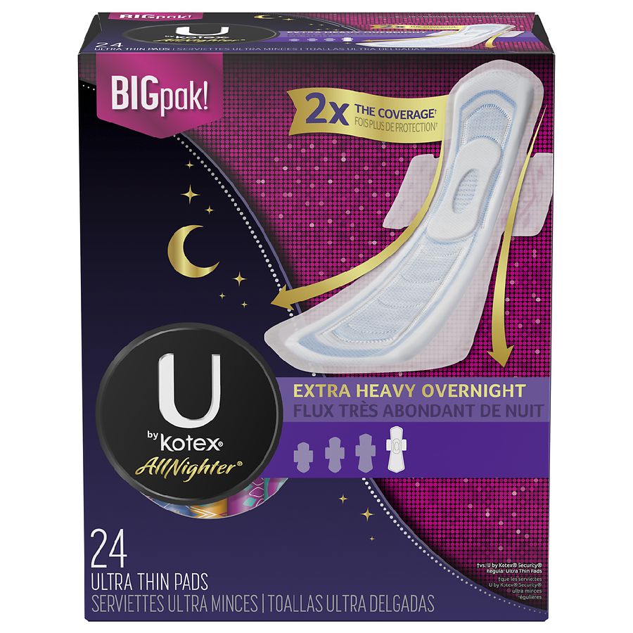  U by Kotex Super Premium Ultra Thin Extra Heavy Overnight Wing 