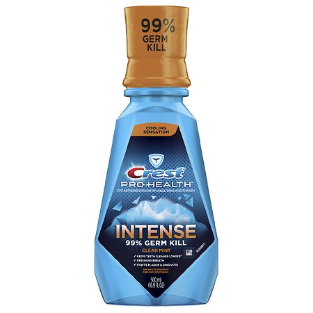 crest pro health intense mouthwash clean mint