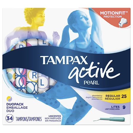 UPC 073010711389 product image for Tampax Pearl Active Plastic Tampons, Duo-Pack, Unscented Unscented, Light/Regula | upcitemdb.com