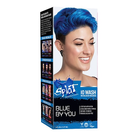 Splat Hair Color 10 Wash No Bleach Formula Blue By You Walgreens