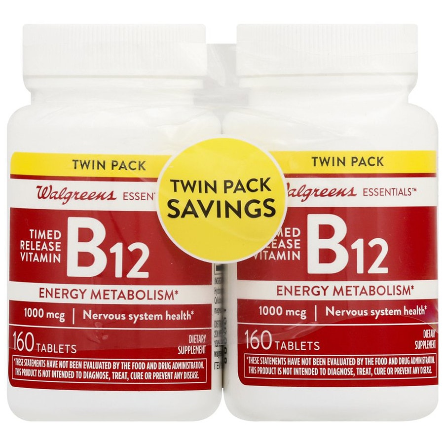  Walgreens Vitamin B12 1000mcg Timed Released Twin 