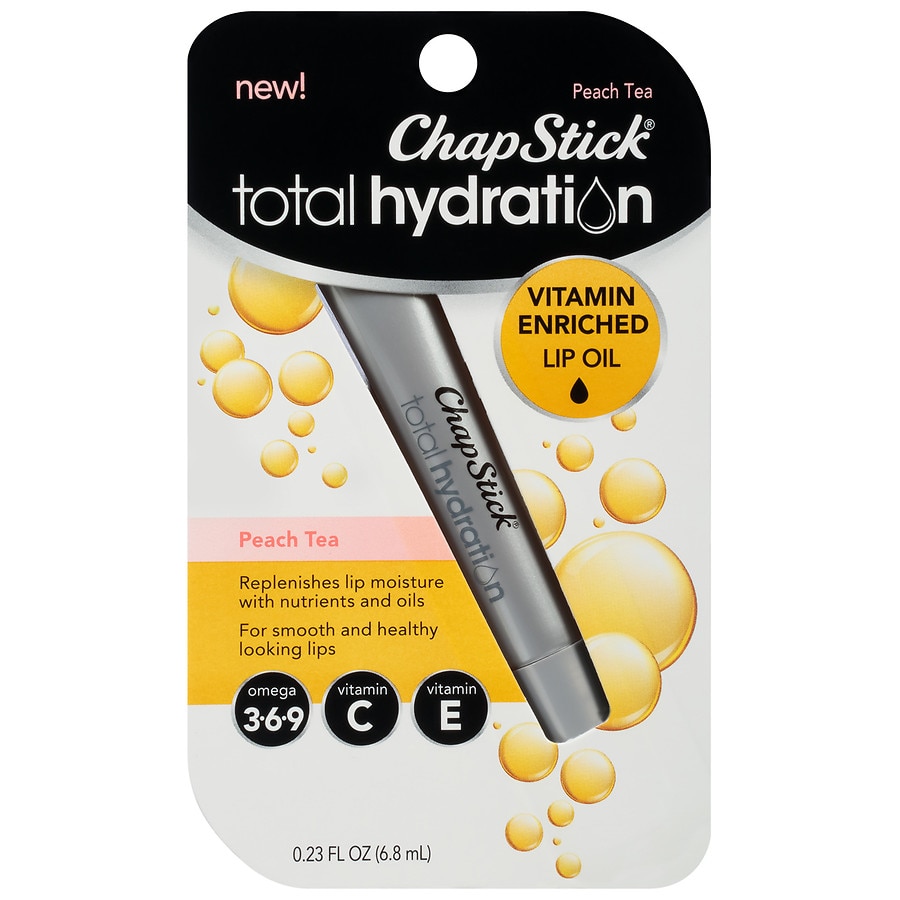 ChapStick Total Hydration Vitamin Enriched Lip Oil Peach Tea