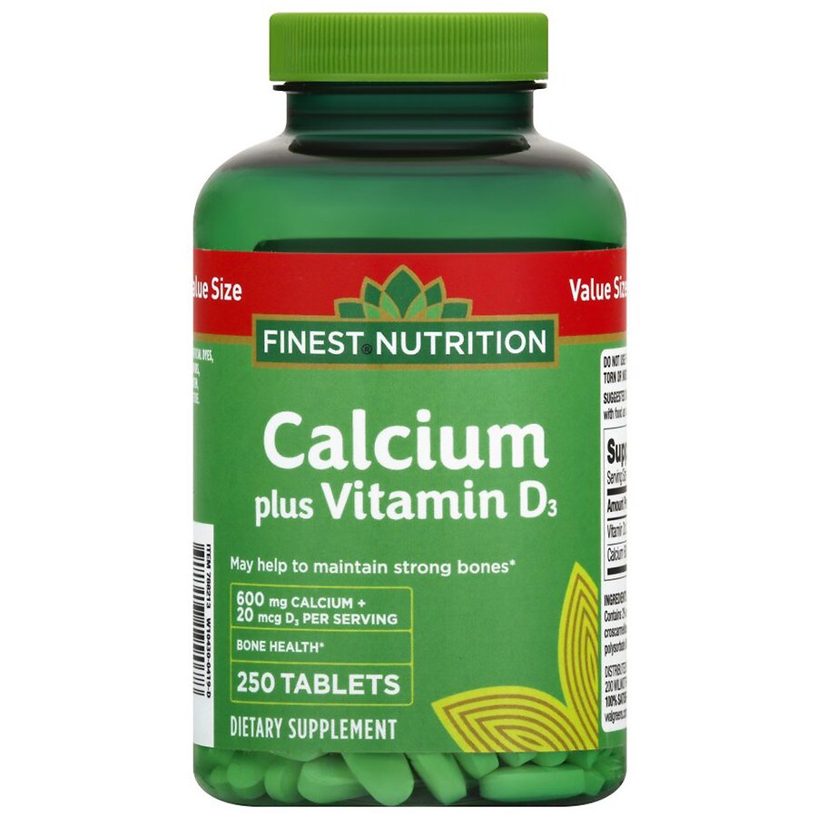 vliegtuigen Weggooien Tegen de wil Finest Nutrition Calcium Carbonate plus Vitamin D3 Tablets | Walgreens