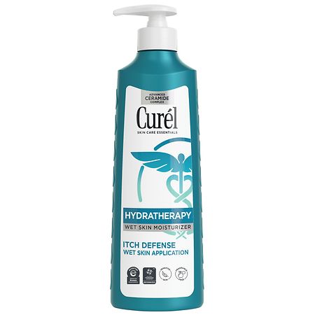 Curel Hydra Therapy Itch Defense In Shower Wet Skin Lotion, Advanced Ceramide Complex Moisturizer - 12 fl oz