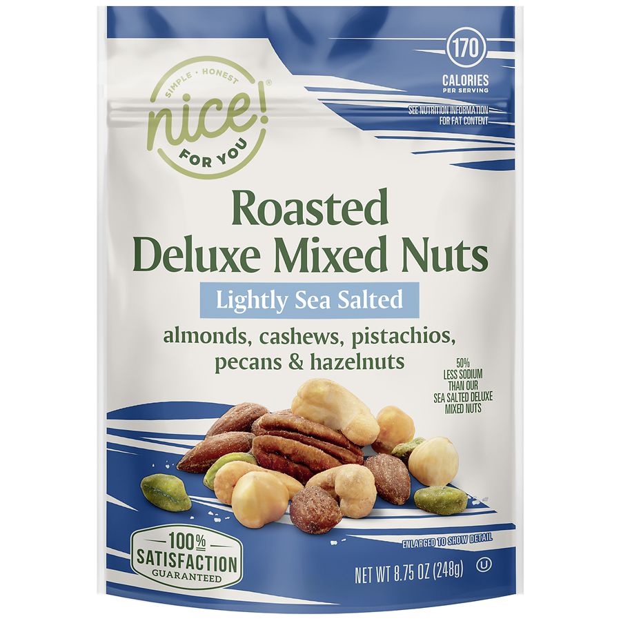 Nice Roasted Deluxe Mixed Nuts Lightly Sea Salted Walgreens