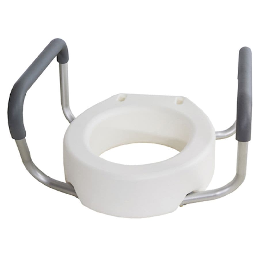  Essential Medical Toilet Seat Riser with Arms for Standard Size Bowl 