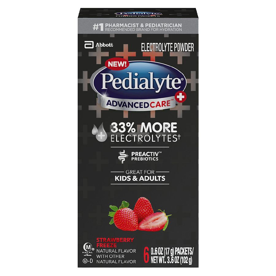 Pedialyte Electrolyte Powder Strawberry Freeze