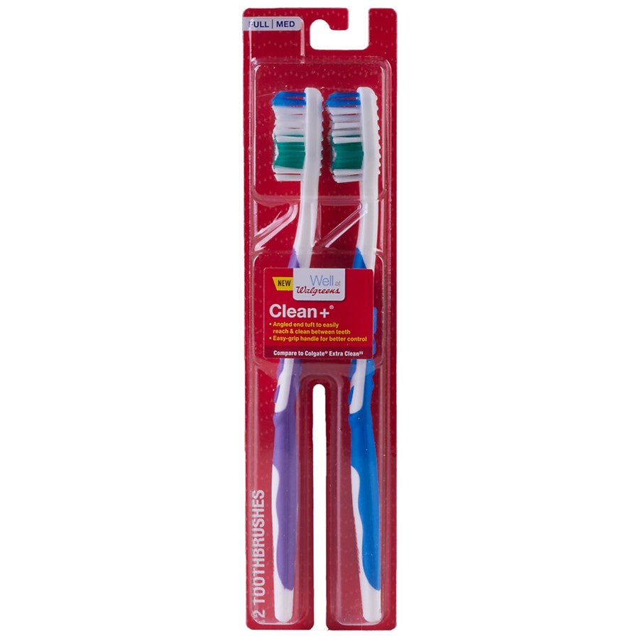  Walgreens SmartGrip Full Head Toothbrush, Medium Bristles 