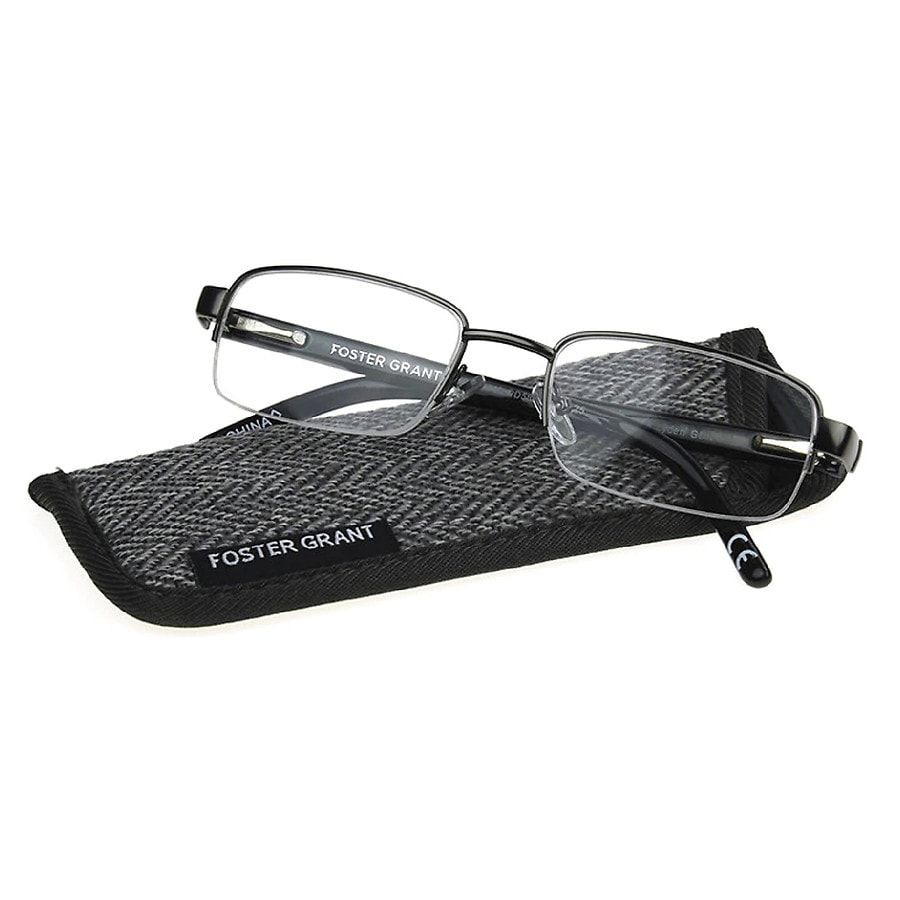 Foster Grant Lyden Reading Glasses +1.50 Gun Metal