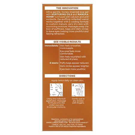 L Oreal Paris Age Perfect Hydra Nutrition Paraben Free Honey Eye Gel Walgreens