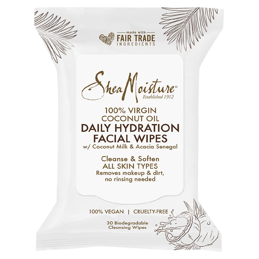  SheaMoisture 100% Virgin Coconut Oil Daily Hydration Facial Wipes 