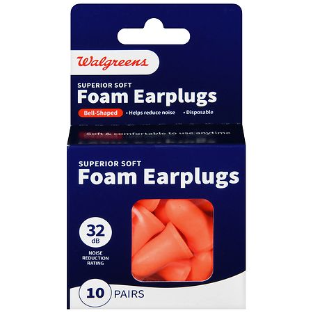 Walgreens Bell-Shaped Foam Earplugs - 10.0 ea
