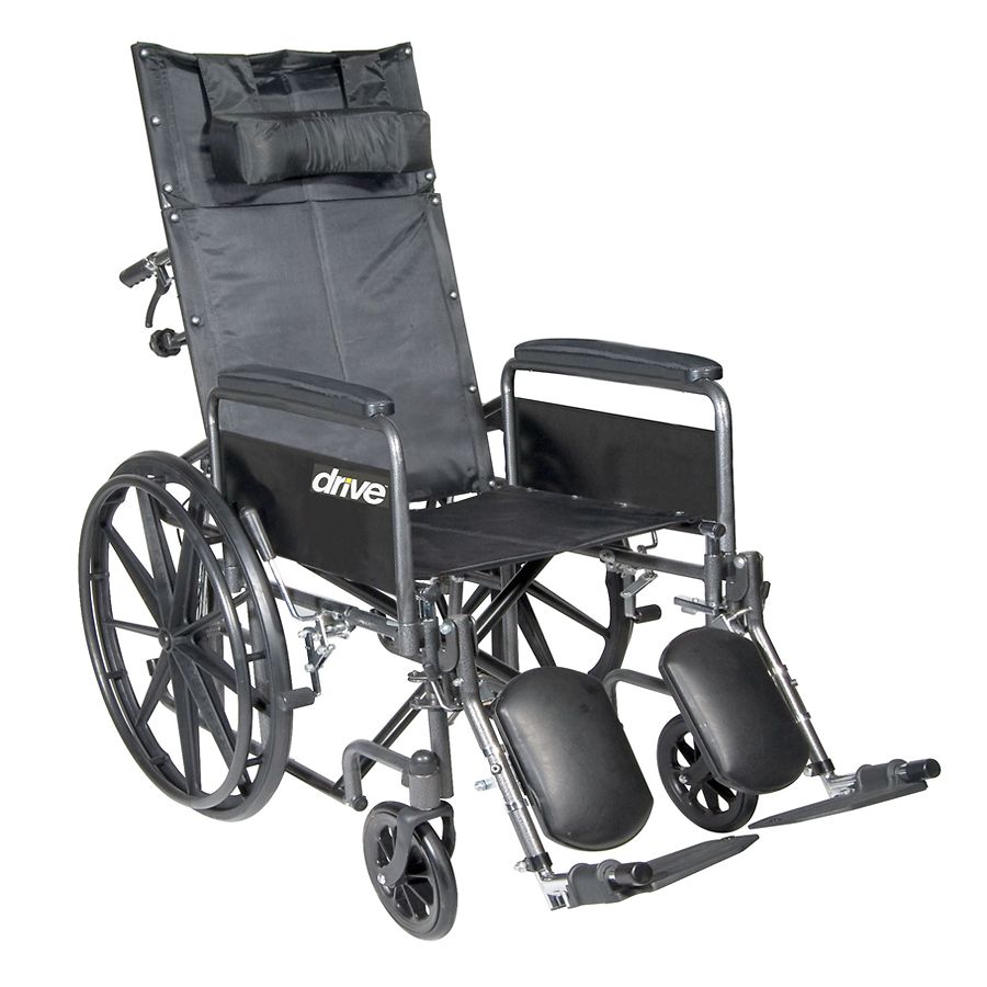  Drive Medical Silver Sport Reclining Wheelchair Silver Vein 